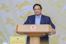Le Premier ministre Pham Minh Chinh s'exprime lors de la première réunion du Comité national de pilotage pour le développement de l'économie privée, le 4 août. Photo : VGP.