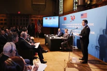 Le président vietnamien Luong Cuong lors de l’événement, à New York. Photo : VNA.