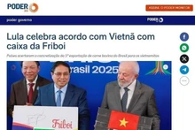 Poder360 a publié un article sur l’entretien entre le Premier ministre (PM) Pham Minh Chinh et le président Lula da Silva. Capture d’écran de l’article.