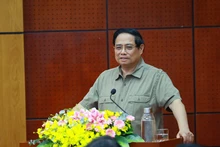 Le Premier ministre Pham Minh Chinh s'exprime. Photo : VNA.