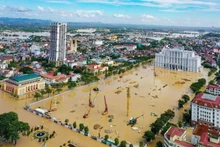 Innondations à Thai Nguyên. Photo : VNA.