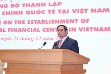 Le Premier ministre Pham Minh Chinh lors de l'événement. 