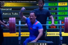 Le powerlifter vietnamien Le Van Cong termine quatrième aux Championnat du monde de para haltérophilie 2025 au Caire, en Égypte. Photo : VNA.