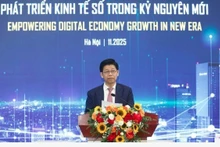 Pham Van Hoành, rédacteur en chef du journal Tai chinh – Dâu tu (Finance – Investment) lors de l’événement. Photo : Baodautu.