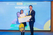 Lê Bao Nhi, lauréate du concours « Green Talk: Speak for the Future at the United Nations ». Photo : Comité d’organisation.