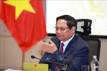 Le Premier ministre Pham Minh Chinh préside la réunion. Photo : VNA.