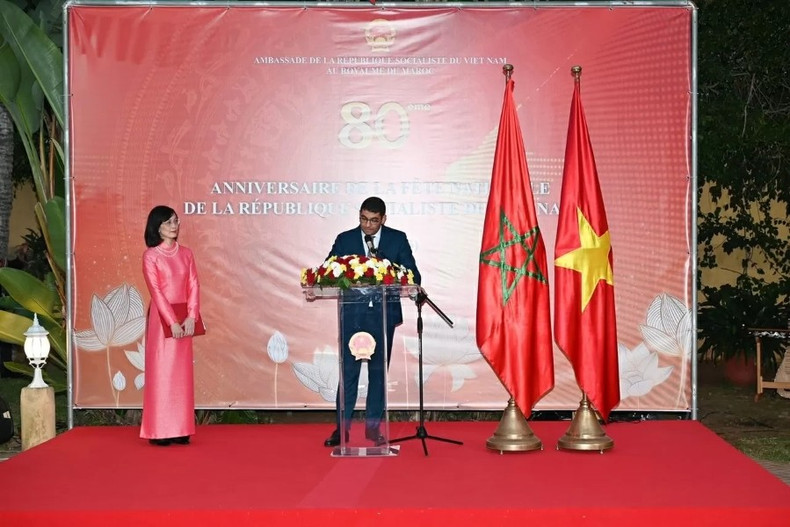 Le ministre marocain de la Jeunesse, de la Culture et de la Communication, Mohamed Mehdi Bensaid, s’exprimant lors de l’événement. Photo: Baoquocte s3.jpg