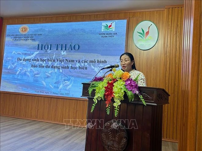 La docteure Pham Thi Tram, vice-directrice de l’Institut de géographie humaine et de développement durable de l’Académie vietnamienne des sciences sociales. Photo: VNA