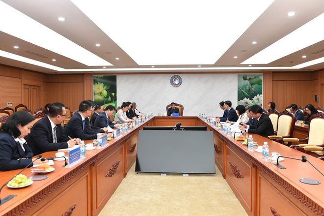 Séance de travail entre le ministère vietnamien des Finances et la Banque industrielle et commerciale de Chine (ICBC). Photo: ministère vietnamien des Finances