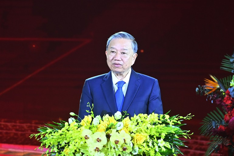 Le secrétaire général du Parti Tô Lâm s'exprime à la cérémonie. (Photo : Dang Khoa) image-20.jpg