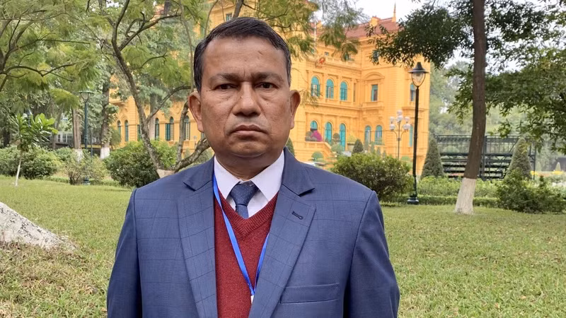 Rabindra Adhikari, coordinateur régional pour l’Asie du Conseil mondial de la paix. Photo: thoidai.com.vn
