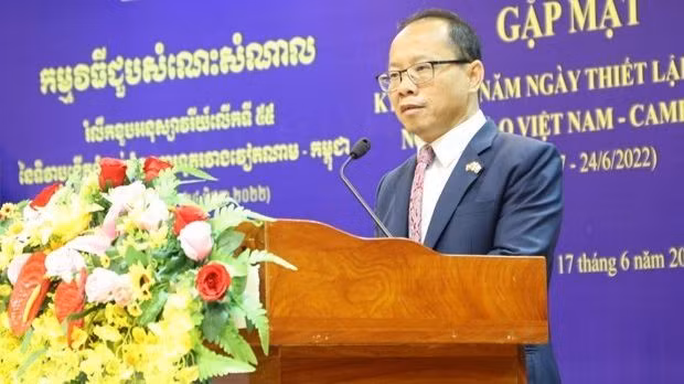 L'ambassadeur sortant du Cambodge au Vietnam Chay Navuth. Photo : VNA. 