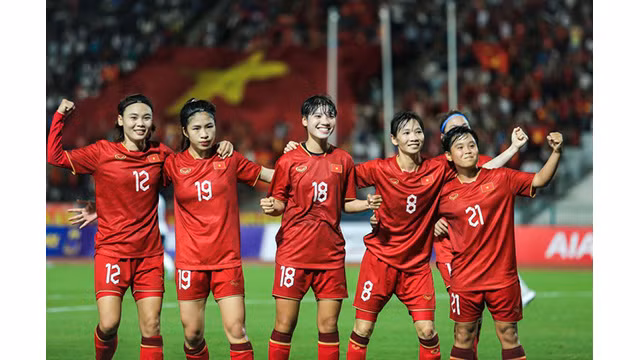 Des joueuses de l'équipe vietnamienne féminine de football. Photo: toquoc.vn
