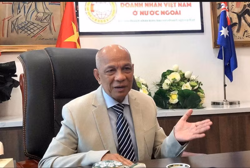 L’homme d’affaires d’origine vietnamienne, Nguyên Hông Huê, un Vietnamien d’Australie, président de l'Association des Entrepreneurs vietnamiens à l'Étranger (BAOOV), membre du Comité central du Front de la Patrie du Vietnam. Photo: fournie par l'intéressé