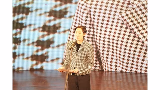 La cheffe de la délégation de l'OIM au Vietnam, Park Mihyung, s'exprime lors de l'événement. Photo : giadinh.suckhoedoisong.vn