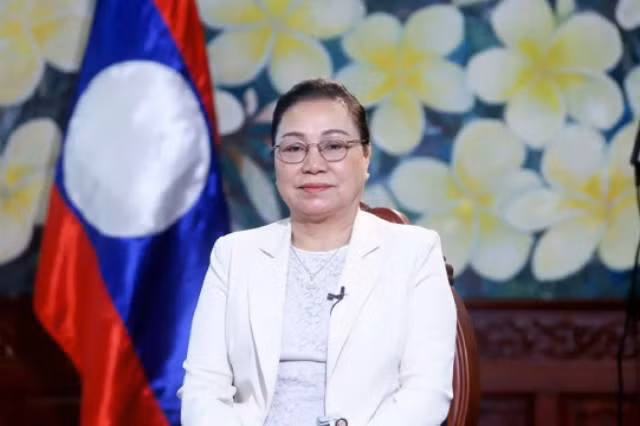 L'ambassadrice du Laos au Vietnam, Mme Khamphao Ernthavanh. Photo : baoquocte.vn