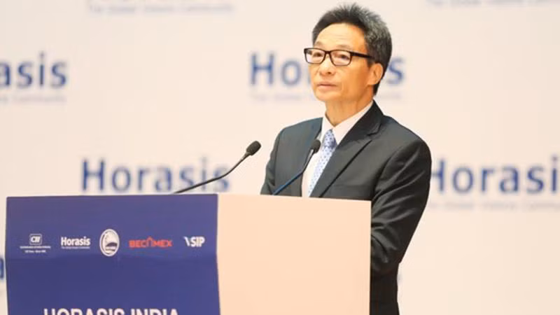 Le vice-Premier ministre Vu Duc Dam prend la parole. Photo : sggp.org.vn
