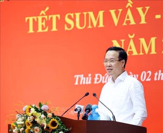 Le président Vo Van Thuong lors de l'événement. Photo: VNA