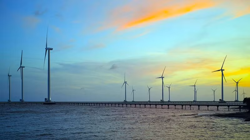 Projet de centrale éolienne de Bac Lieu. Photo: NDEL