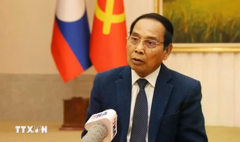 Bounthong Chitmany, membre du Politburo et membre permanent du Secrétariat du Comité central du Parti révolutionnaire populaire lao (PPPL) et vice-président lao. Source : VNA.