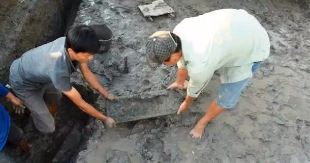 Découverte de curry indien de 2 000 ans sur le site archéologique d'Oc Eo. Photo: thoidai