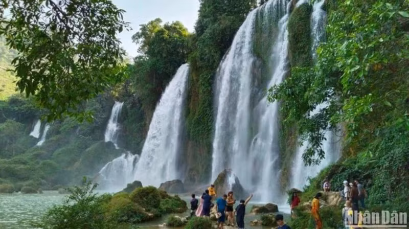 La cascade de Ban Gioc (Cao Bang) fait partie des 21 plus belles cascades du monde. Photo: NDEL