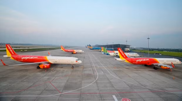 Avions à l'aéroport international de Noi Bai à Hanoï. Photo: VNA