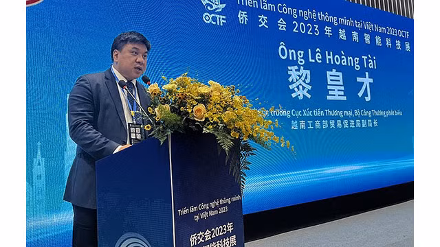 Le directeur adjoint du Département de promotion du commerce relevant du ministère de l'Industrie et du Commerce, Lê Hoàng Tai. Photo: congthuong.vn