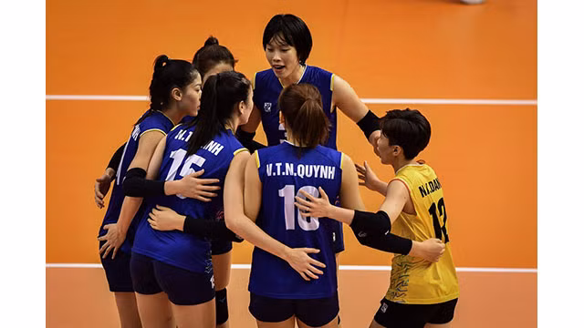 L’équipe vietnamienne de volleyball féminin. Photo : AVC.