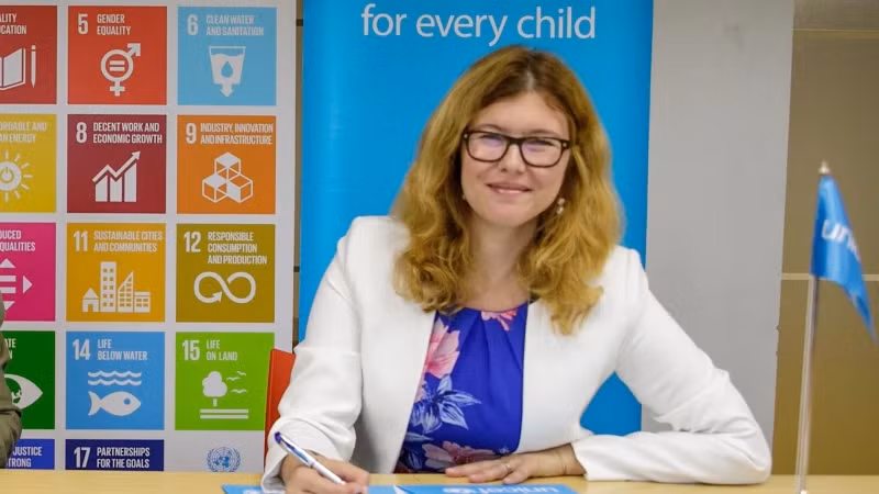 La représentante de l'UNICEF au Vietnam, Silvia Danailov. Photo : nhandan.vn