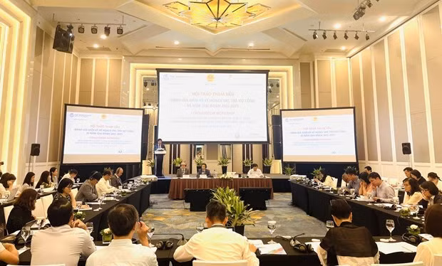 Vue du séminaire de consultation, à Hanoi, le 17 août. Photo : Ministère vietnamien des Finances.