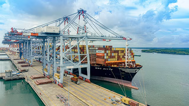 Le port de Cai Mep est classé 7e dans le classement de l'indice d'efficacité. Photo : thoidai.com.vn