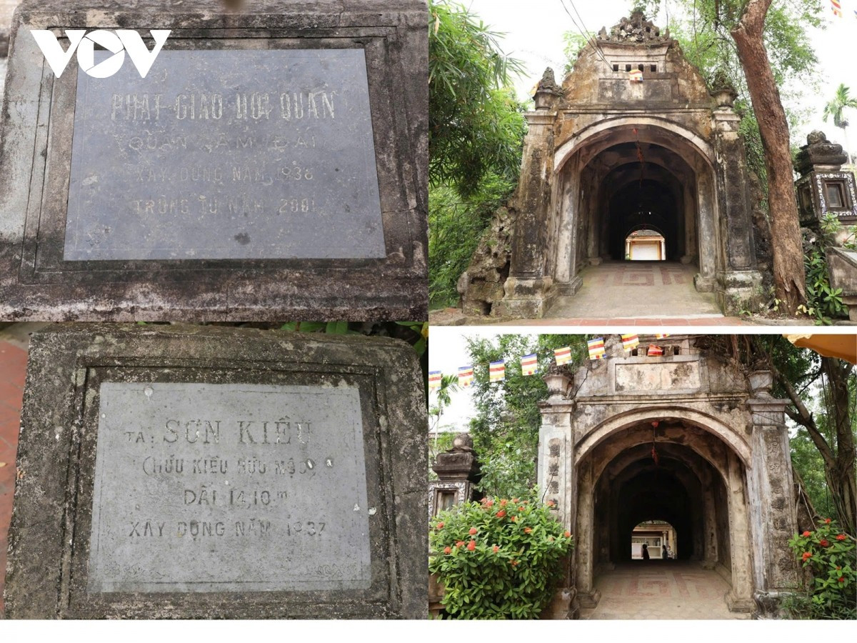 Deux ponts, Ta Son Kieu et Huu Son Kieu, mènent à la salle principale du culte (Tam Bao), dédiée au Bouddha et au Maître fondateur Nguyen Minh Khong. Photo : VOV