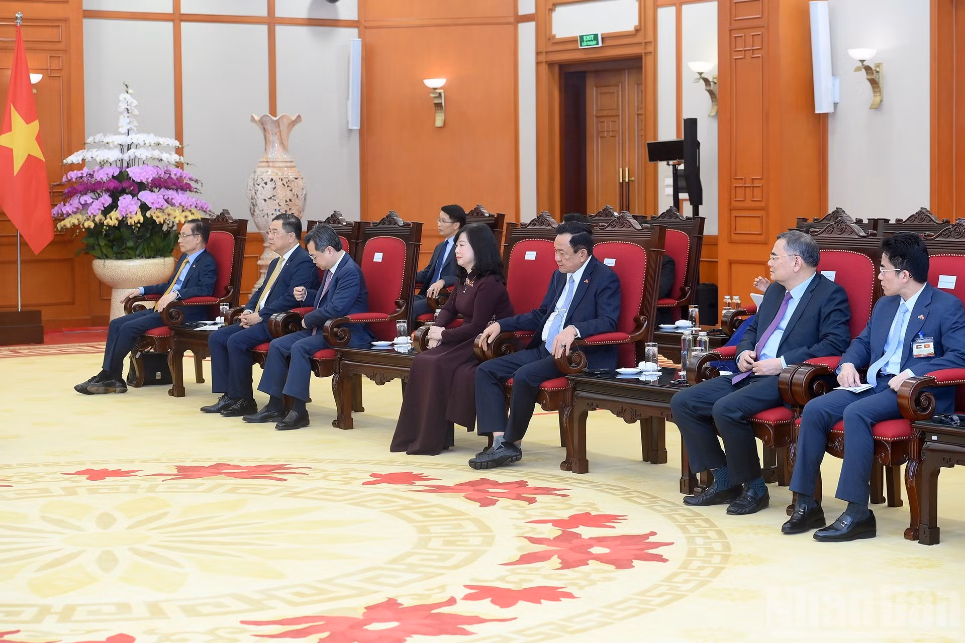 Les délégués vietnamiens lors de la rencontre. Photo : Dang Khoa/NDEL