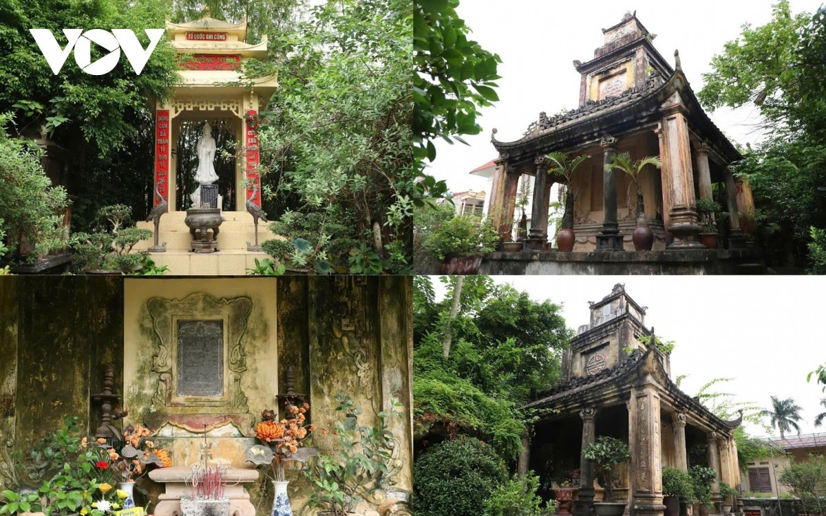 Derrière la pagode se trouve un espace commémoratif dédié aux ancêtres et aux moines méritants. Photo : VOV