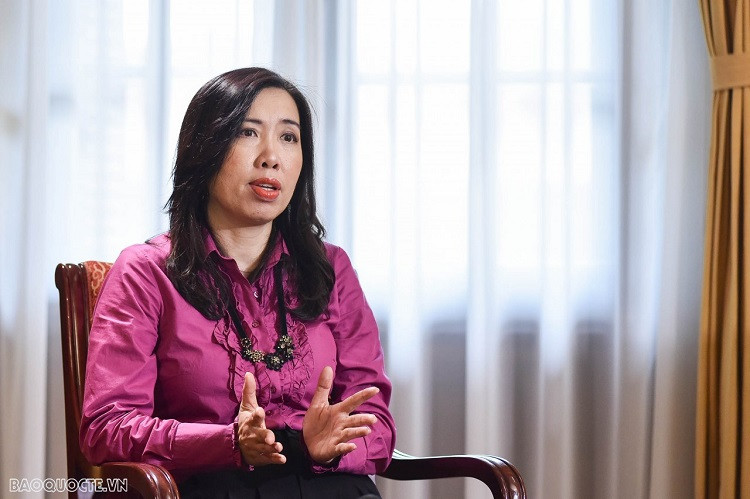 La vice-ministre vietnamienne des Affaires étrangères Lê Thi Thu Hang. Photo : BQT