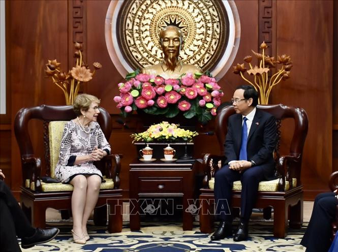 La rencontre entre les deux parties. Photo : VNA