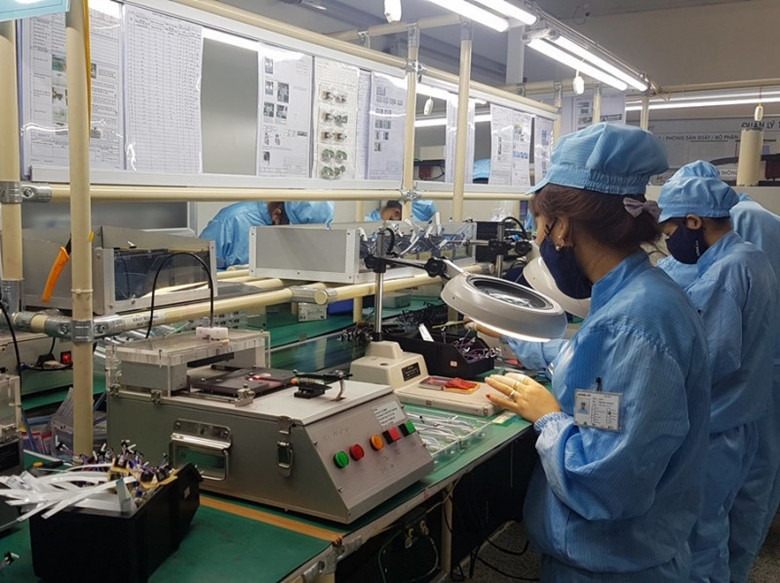 L'indice de production industrielle (IPI) de la province en janvier a progressé de 10,85% sur un mois. Photo : congthuong.