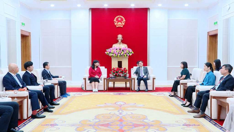 La séance de travail entre les deux parties. Photo : thoidai.com.vn