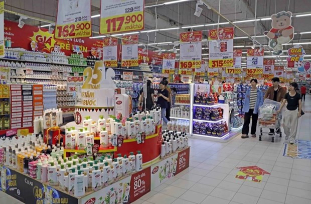 Dans le supermarché Big C Thang Long à Hanoï. Photo : VNA