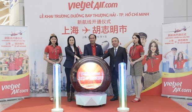 Vietjet inaugure la ligne directe Ho Chi Minh-Ville-Shanghai