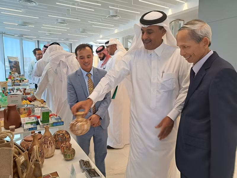 Promotion de produits vietnamiens à Al-Hassa, en Arabie saoudite. Photo : baoquocte.vn
