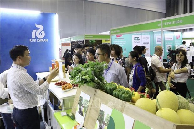 Un stand à l'exposition internationale HortEx Vietnam 2023. Photo : VNA.