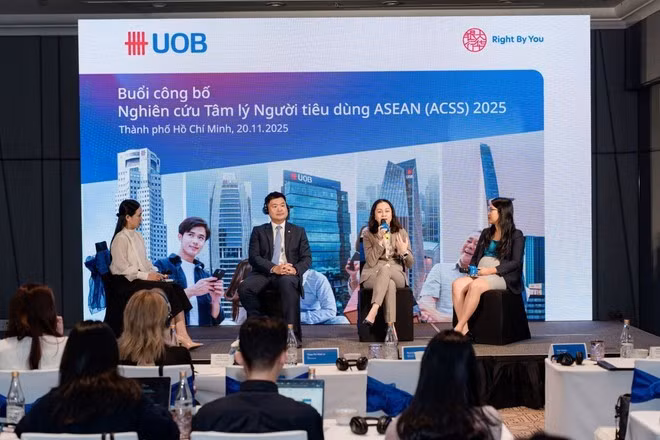 La cérémonie de publication de la 6ᵉ édition de l’ASEAN Consumer Sentiment Study. Photo : VNA