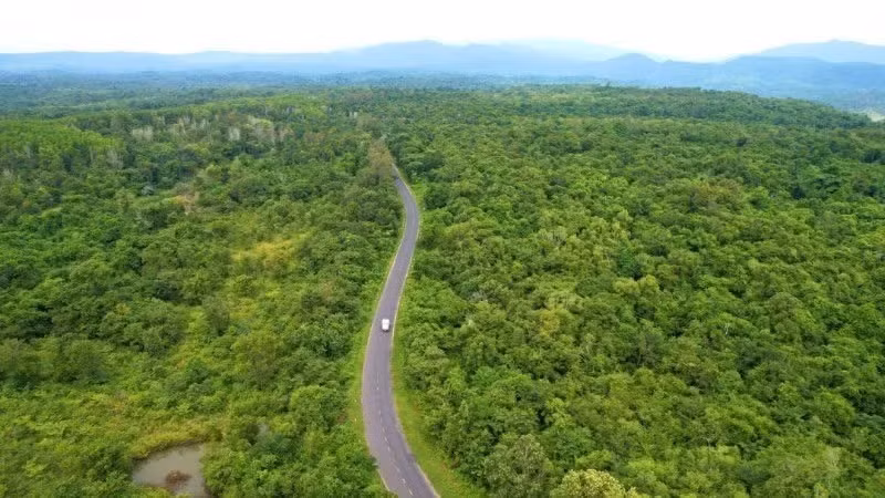 Vue aérienne d’une partie du Parc national d’Ea So. Photo : NDEL