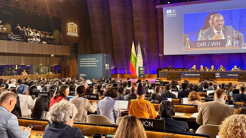 Panorama de la 47e session du Comité du patrimoine mondial de l’UNESCO. Photo : VNA.