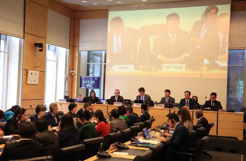 La session du Comité des droits de l'homme des Nations Unies à Genève, en Suisse. Photo : VNA.
