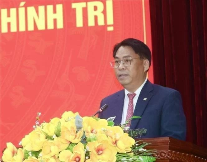 Phan Thang An, membre du Comité central du Parti, secrétaire du Comité provincial du Parti de Cao Bang et chef de la délégation provinciale au Congrès. Photo : VNA.