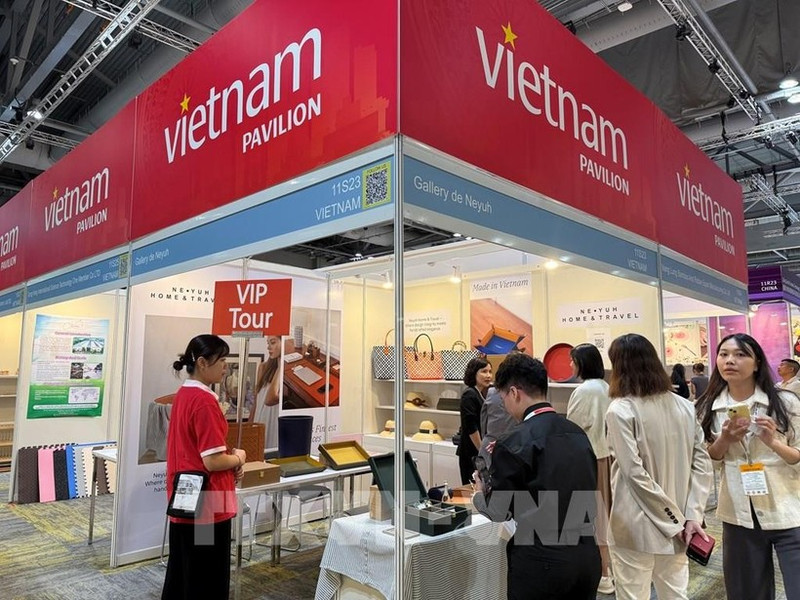 Le stand du Vietnam au Salon international des sources d’approvisionnement mondiales 2025 (Global Sources 2025). Photo : VNA.