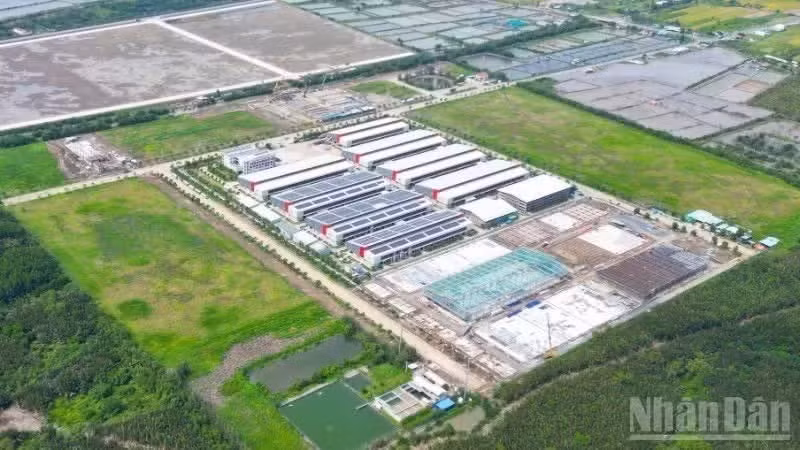 Vue d'un secteur du cluster industriel Gia Thuan 1 (commune de Gia Thuan, province de Dong Thap).